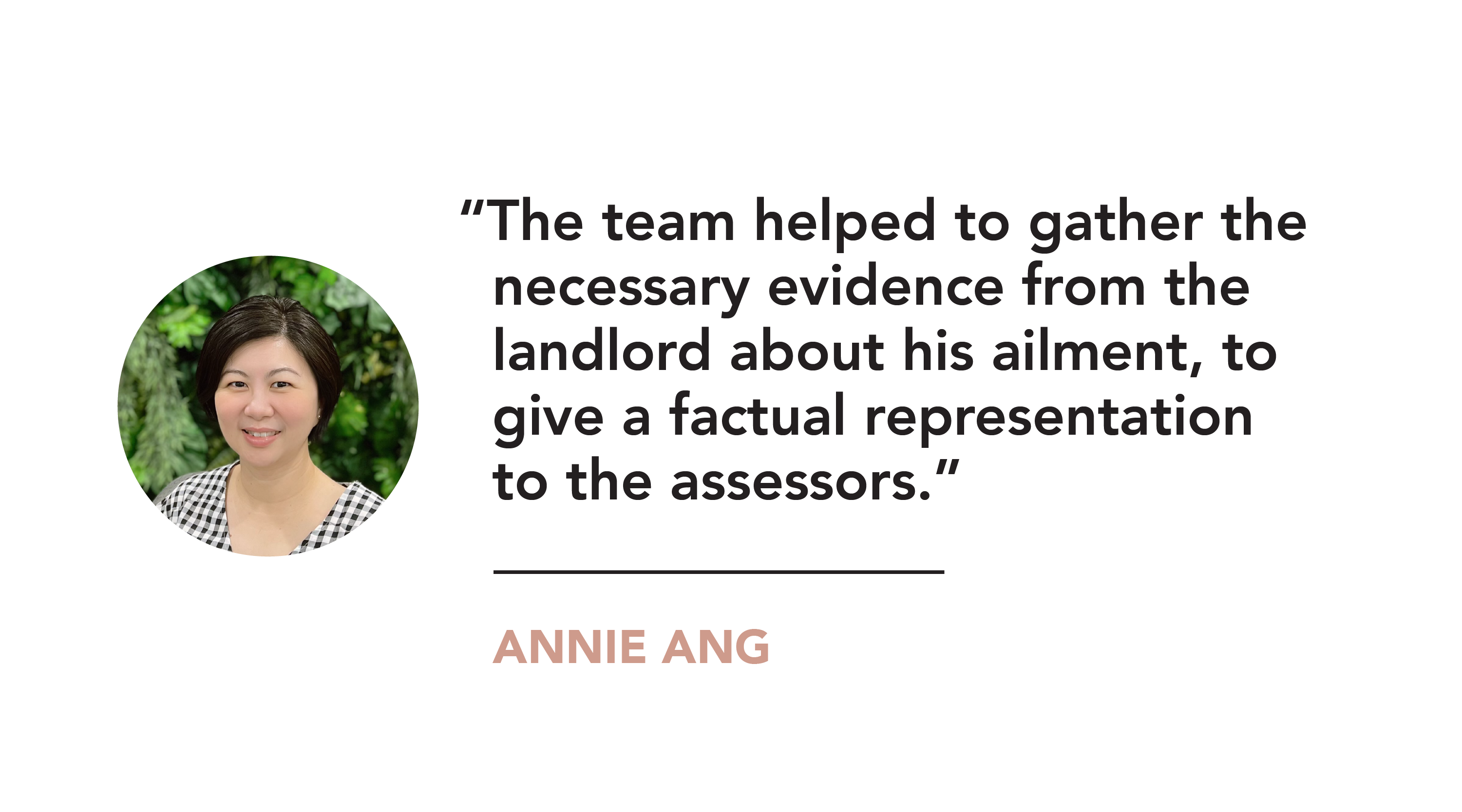 Annie Ang on unforeseeable circumstances and giving special consideration on a case to case basis from the rental waiver.
