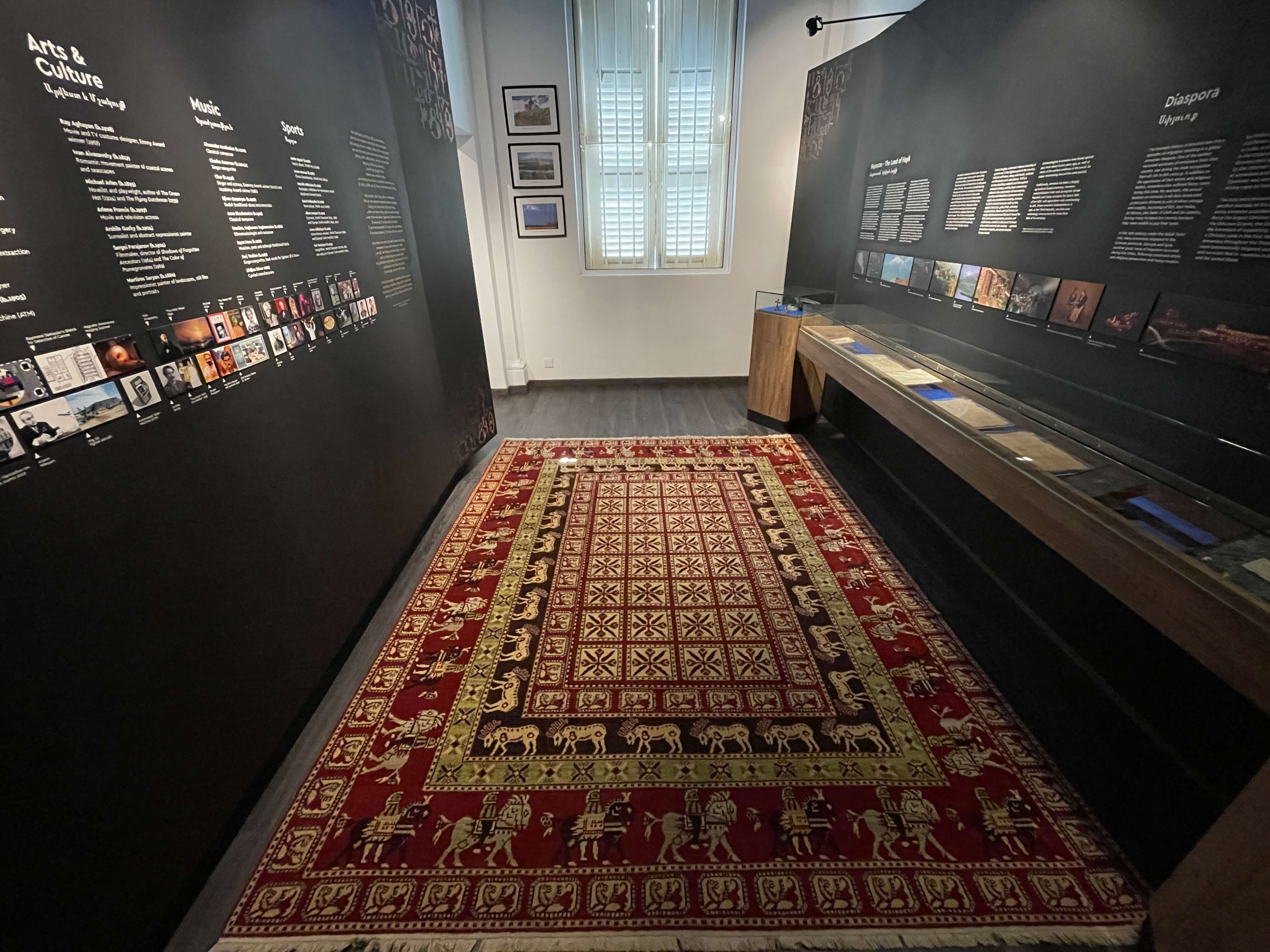 A room at the Armenian Heritage Gallery with exhibits and artefacts of the Armenian community.