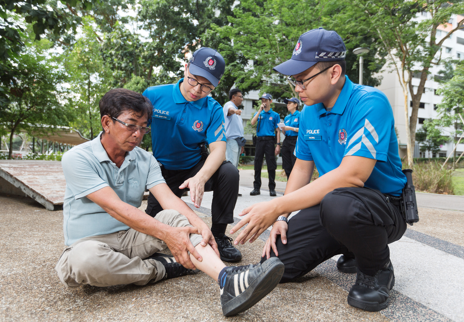 Community officers respond to emergency situations in the neighbourhood.