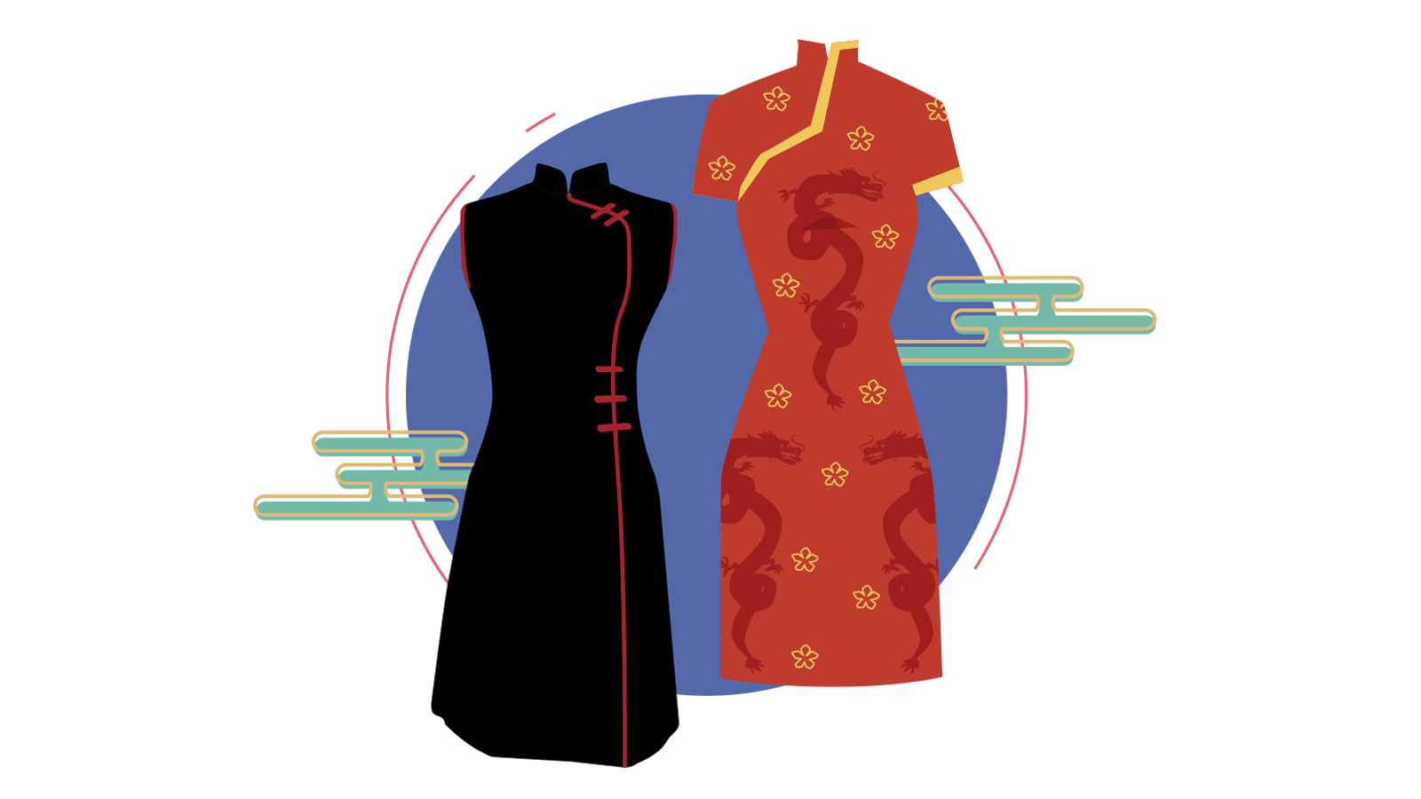 Red and other bright colours are thought to be auspicious when worn during CNY. 