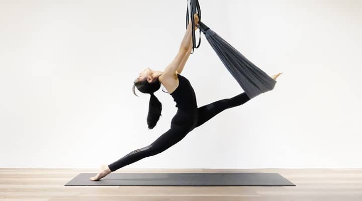 Loosen up the knots in your body when you try aerial yoga
