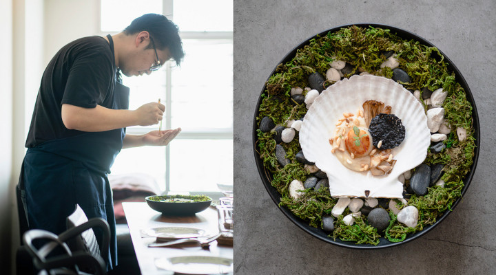 Jesper Chia invests a lot of time and energy into plating his dishes.