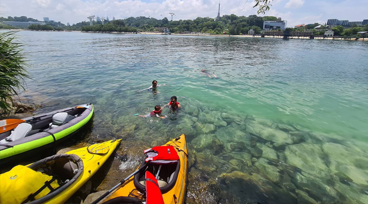 Where would you find such crystal-clear waters in Singapore? Go on a voyage with Ninja Kayakers to find out where these spots are.