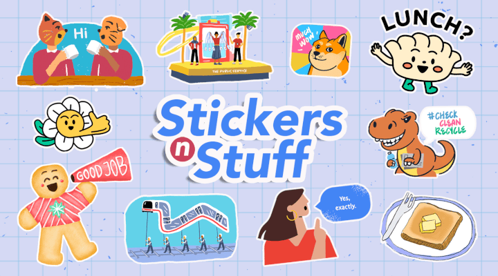 Download stickers, GIFs and AR filters from Challenge stories to use in your messaging apps and on social media!