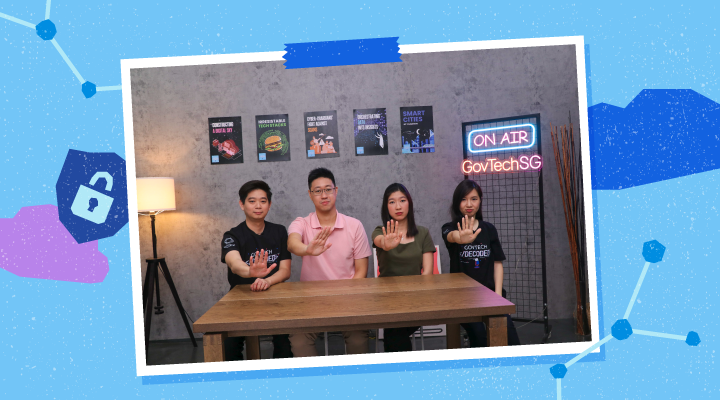 play-a-game-spotting-scams Andre, Bryan, Chloe and Alicia play a game spotting scams on GovTech Decoded