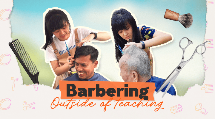 Wei Ting has created opportunities for here students to join her efforts like barbering.
