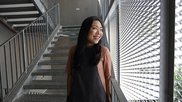 Ms Genine Loo, pictured here at a National Design Centre stairwell, is the programme lead for the President’s Design Award review.